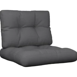 Décorations-vidaXL Coussins de palette lot de 2 tissu Anthracite
