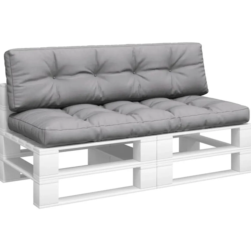 Décorations-vidaXL Coussins de palette lot de 2 tissu Gris