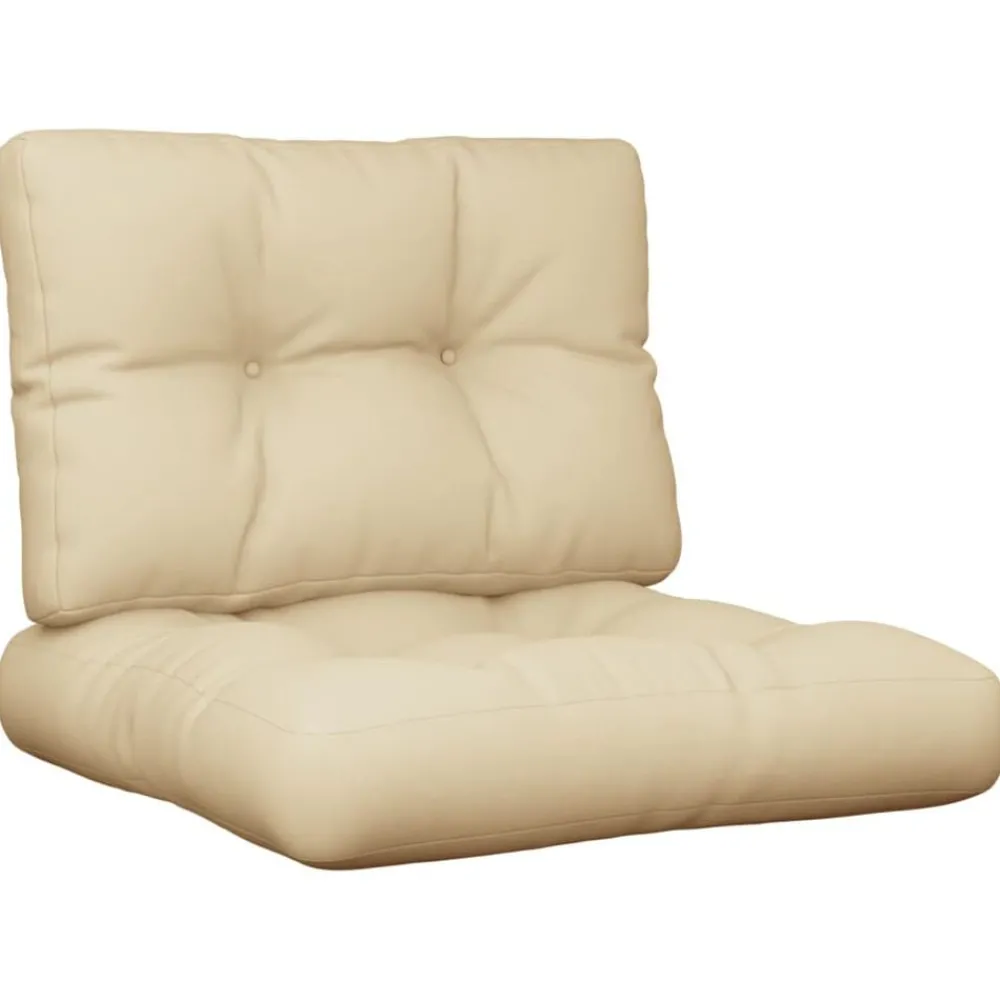 Décorations-vidaXL Coussins de palette lot de 2 tissu Beige