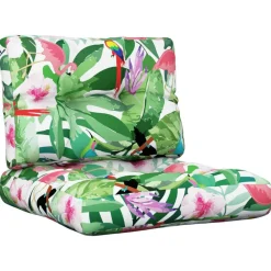 Décorations-vidaXL Coussins de palette lot de 2 tissu Multicolore