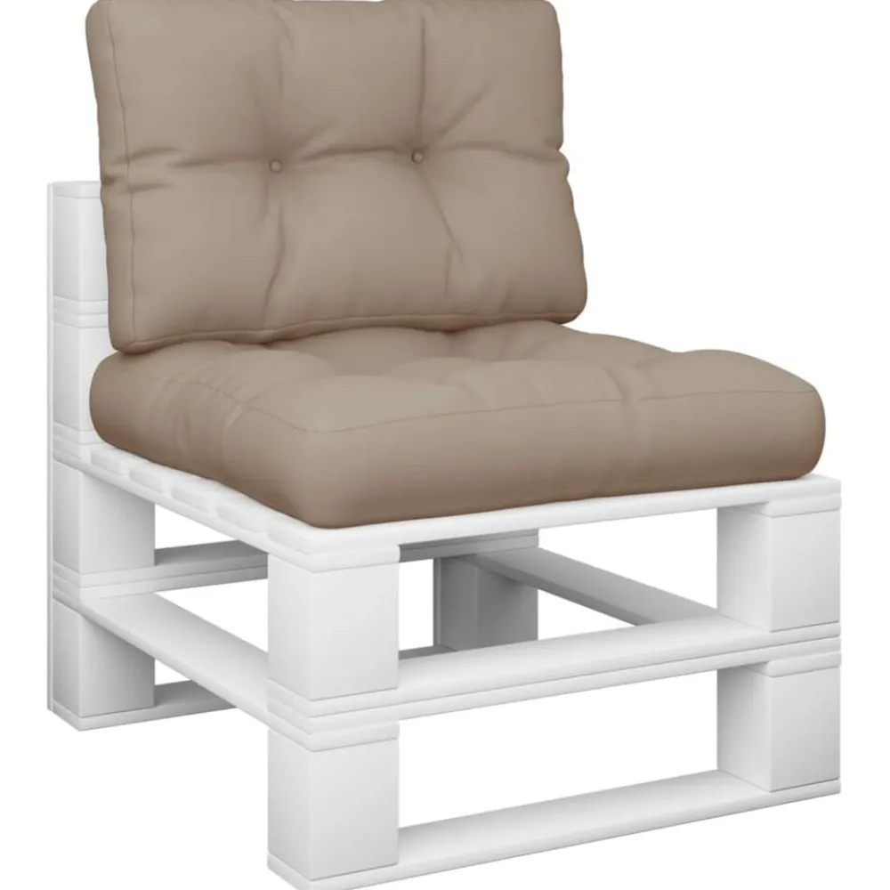Décorations-vidaXL Coussins de palette lot de 2 tissu Taupe