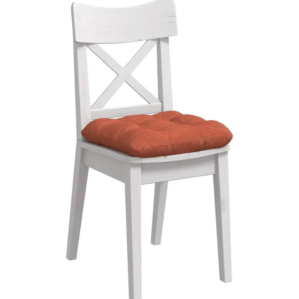 Décorations-vidaXL Coussins de siège 4 pcs 40 x 40 cm Rouge orange