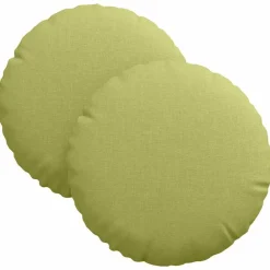 vidaXL Coussins de siège 2 pcs Ø30 x 13 cm tissu