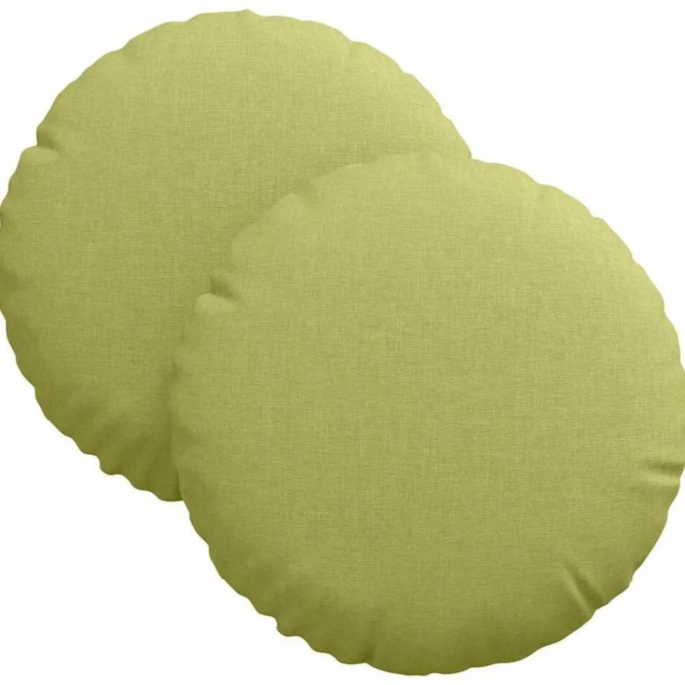 vidaXL Coussins de siège 2 pcs Ø30 x 13 cm tissu