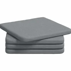 Décorations-vidaXL Coussins de siège 4 pcs 40 x 40 x 3 cm tissu Gris clair
