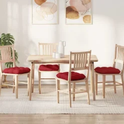 Décorations-vidaXL Coussins de siège 4 pcs 40 x 40 x 12 cm tissu Rouge