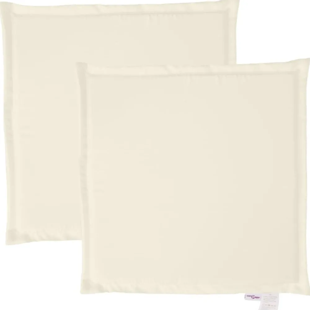 vidaXL Coussins de siège de jardin lot de 2 crème 45x45x2 cm carré