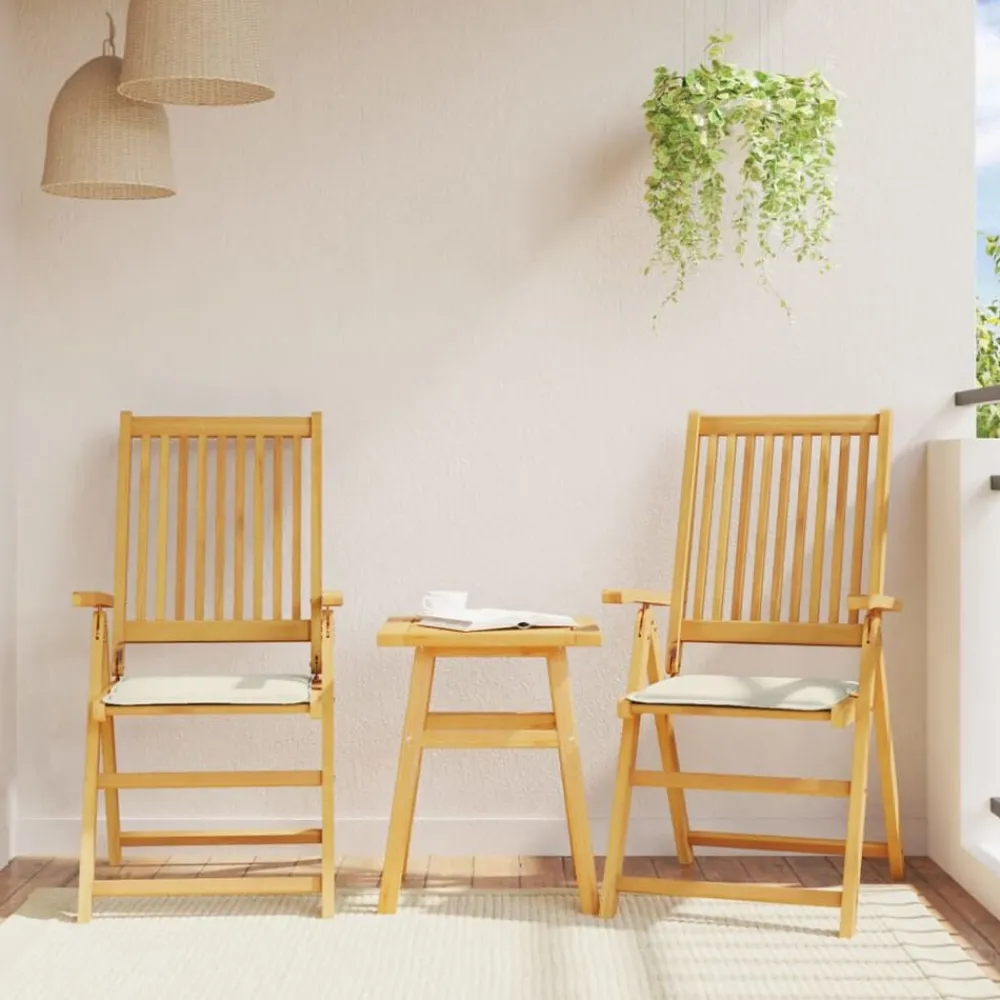 vidaXL Coussins de siège de jardin lot de 2 crème 45x45x2 cm carré