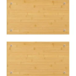 vidaXL Couvercles de cuisinière 2 pcs 50x28x1,5 cm bambou