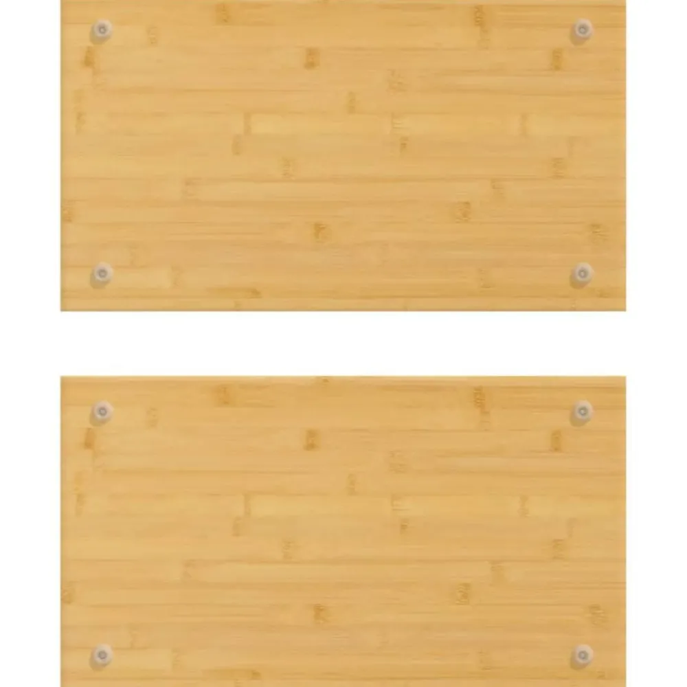 vidaXL Couvercles de cuisinière 2 pcs 50x28x1,5 cm bambou