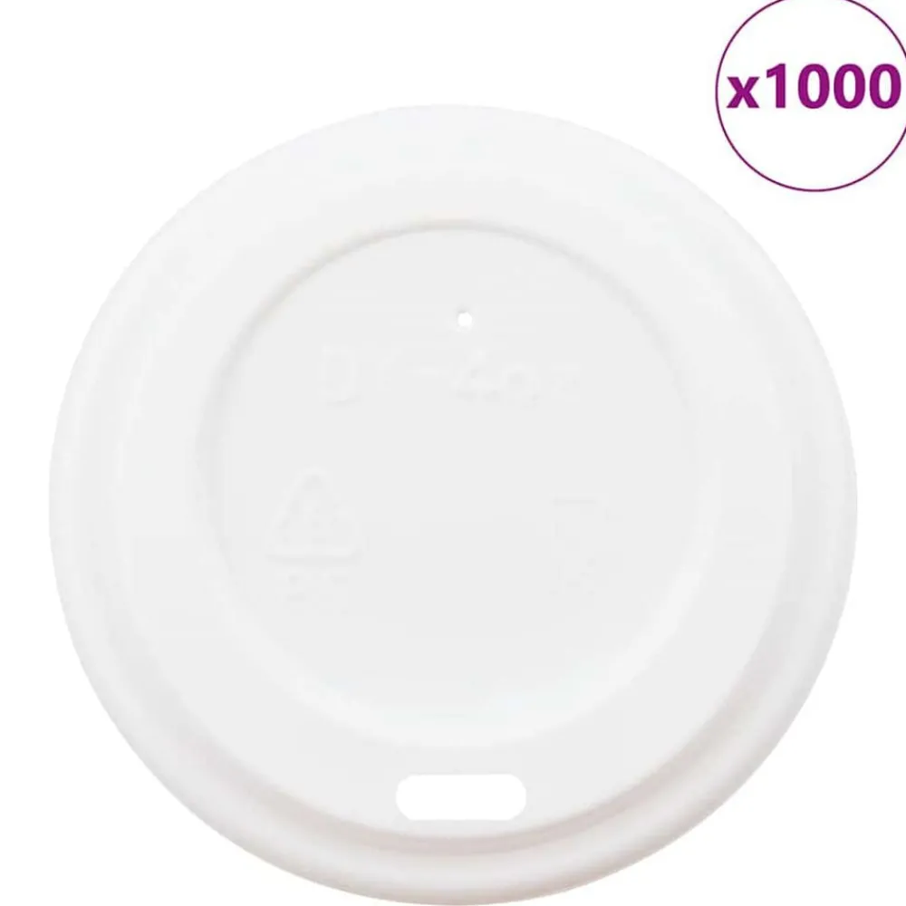 Restauration-vidaXL Couvercles de tasses à café en papier Ø60 mm 4oz 1000 pcs blanc
