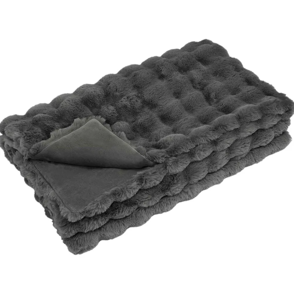vidaXL Couverture antidérapante en fausse de lapin Olite