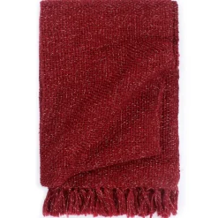 Linge-vidaXL Couverture 220 x 250 cm Polyester Bordeaux