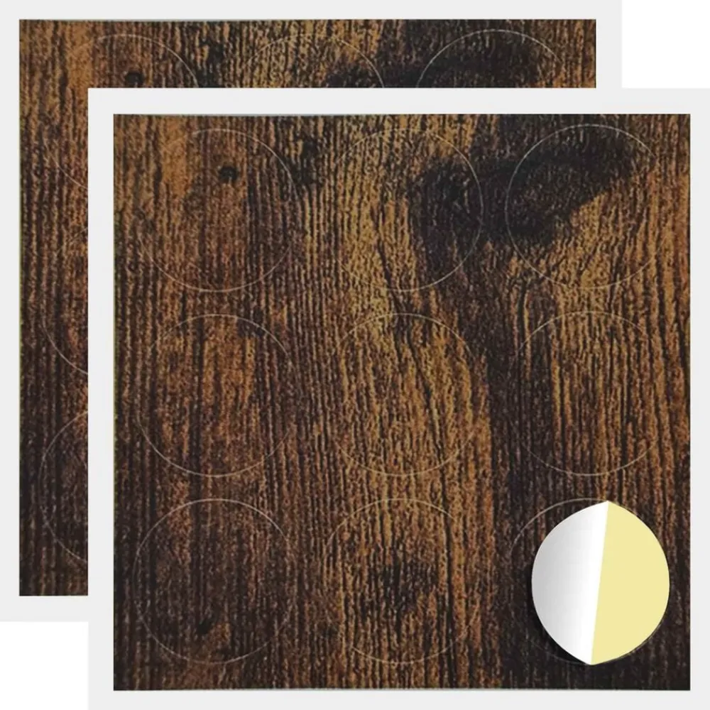 vidaXL Couverture de vis auto-adhésive 2 pcs Chêne fumé Ø 20 x 0,5 mm