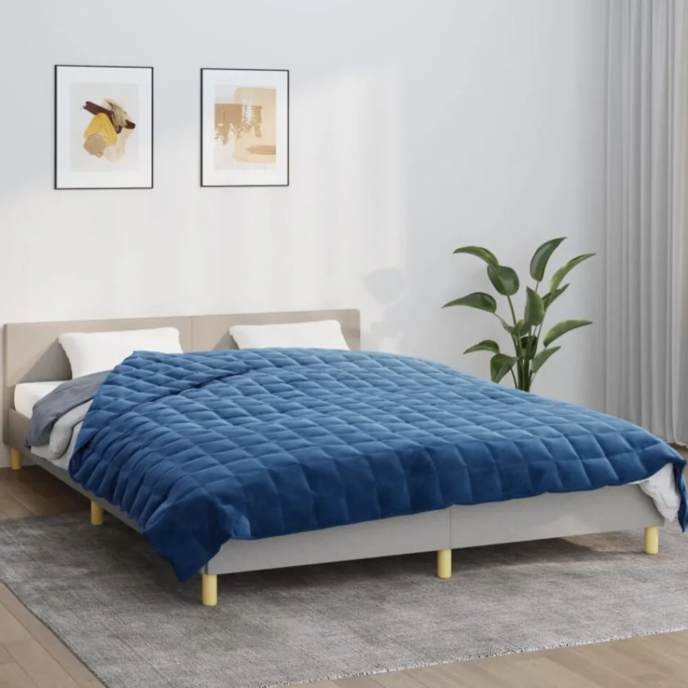 vidaXL Couverture lestée 220x235 cm 15 kg Tissu