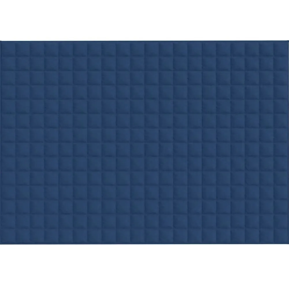 Linge-vidaXL Couverture lestée 138x200 cm 6 kg Tissu Bleu