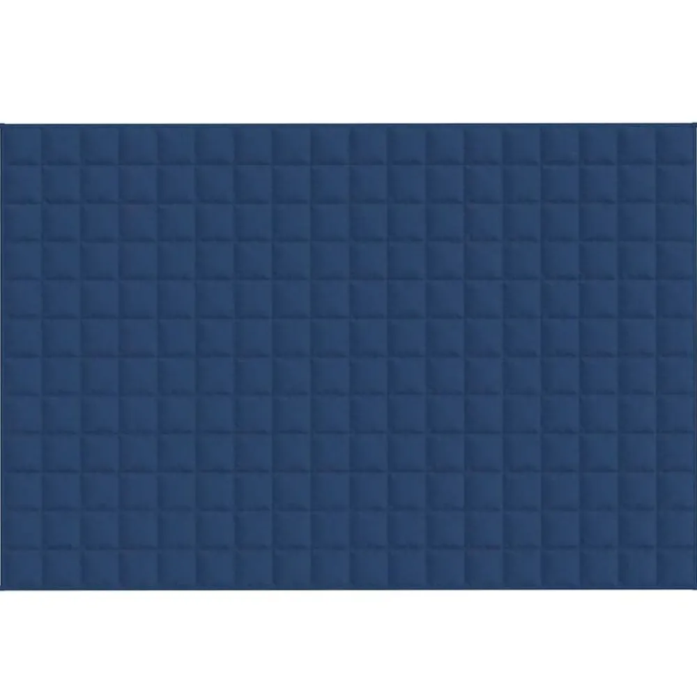 Linge-vidaXL Couverture lestée 120x180 cm 5 kg Tissu Bleu