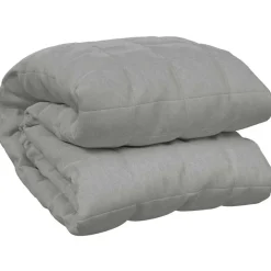 Linge-vidaXL Couverture lestée 200x200 cm 13 kg Tissu Gris