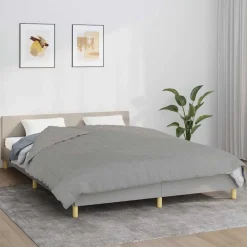 Linge-vidaXL Couverture lestée 200x200 cm 13 kg Tissu Gris