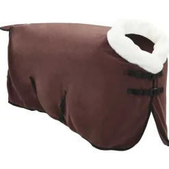 vidaXL Couverture Équine Brun Foncé Complet 75 cm Fleece polaire