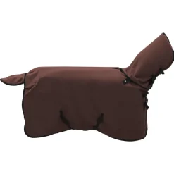 Loisirs De Plein Air-vidaXL Couverture Équine Brun Foncé Complet 75 cm Polyester Marron foncé