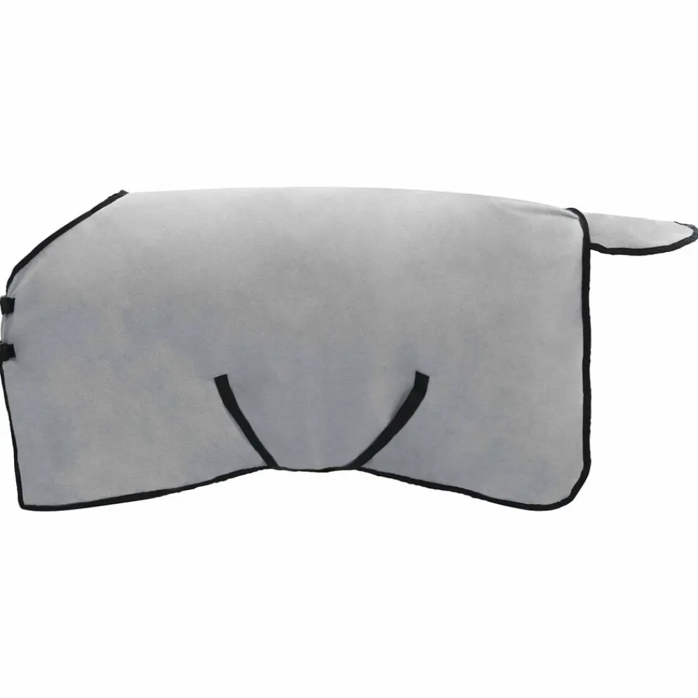 Loisirs De Plein Air-vidaXL Couverture Équine et rose complet 75 cm Polyester Gris clair