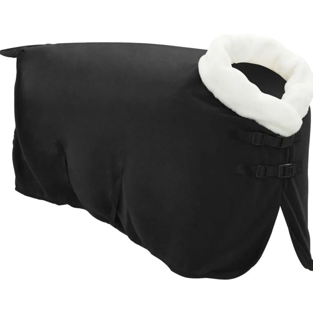 Loisirs De Plein Air-vidaXL Couverture Équine 75 cm Fleece polaire Noir