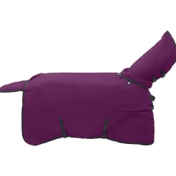 Loisirs De Plein Air-vidaXL Couverture Équine Vert foncé et noir 75 cm Polyester Pourpre