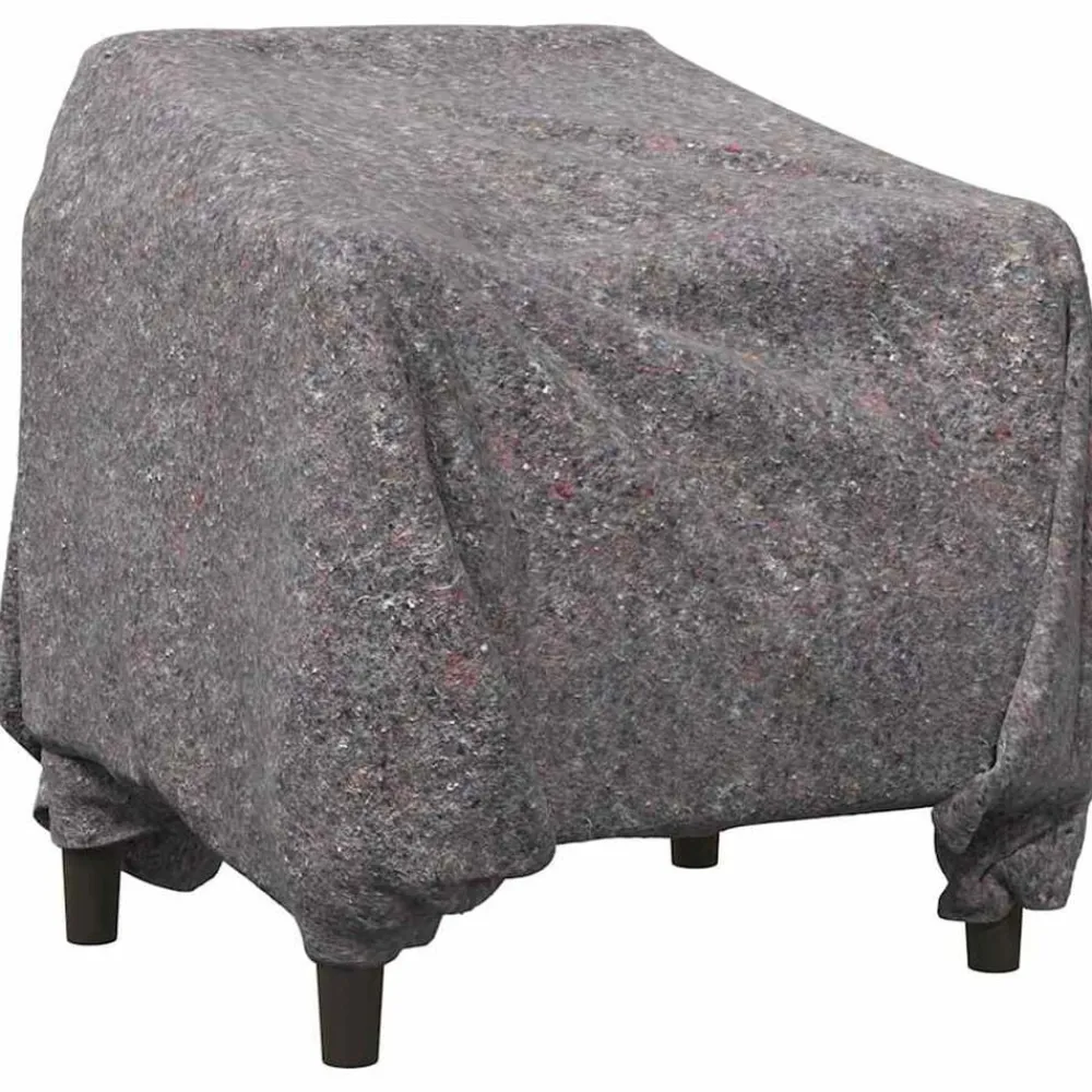 Accessoires De Quincaillerie-vidaXL Couvertures de déménagement 5 pcs Gris 150 x 200 cm tissu
