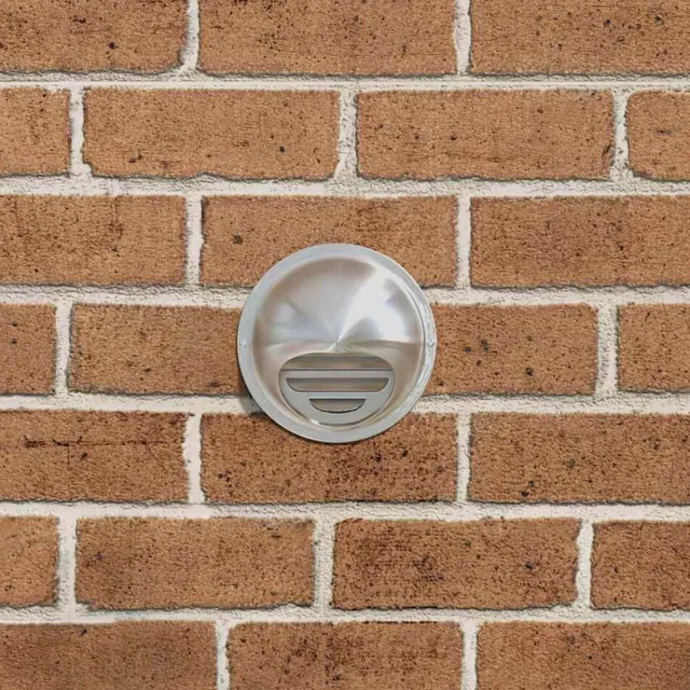Appareils Électroménagers-vidaXL Couvre-vent Air 2 pcs Argent 100 mm Acier inoxydable