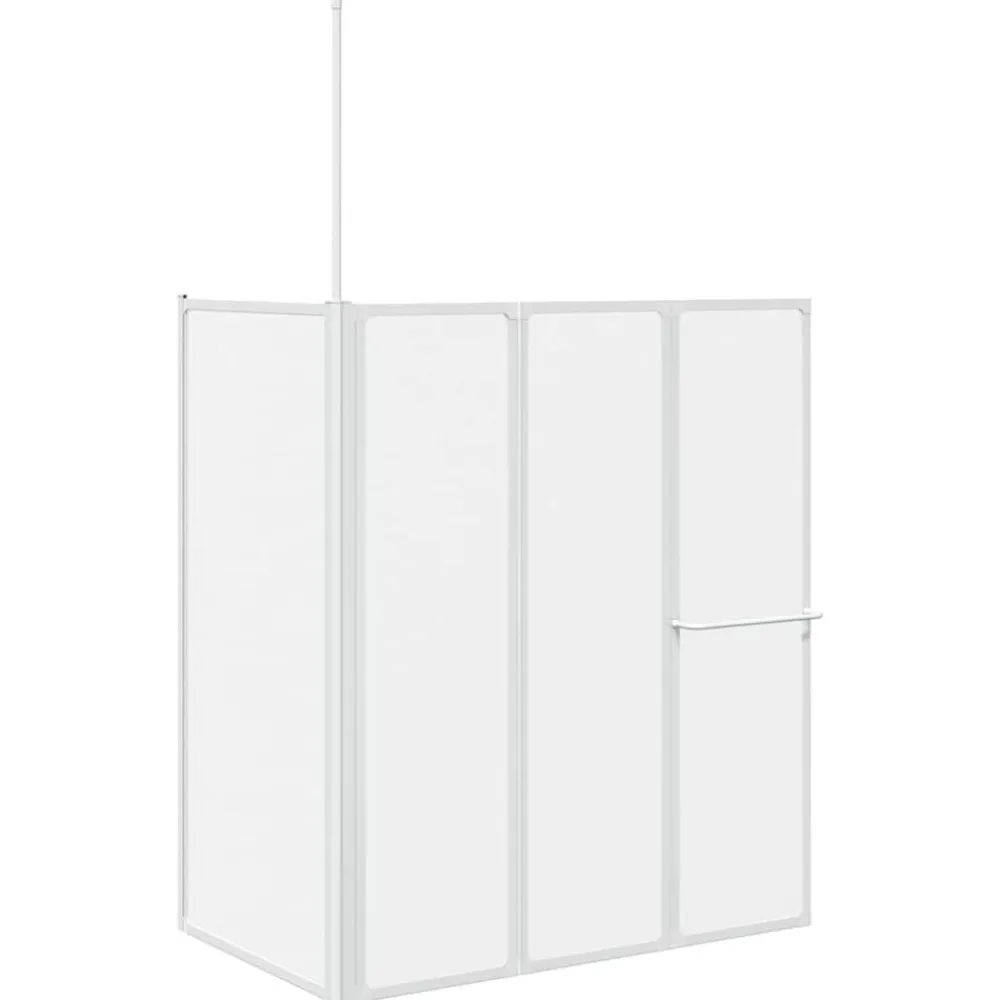 Plomberie-vidaXL Écran de bain Dépoli 120 x 70 x 137 cm Aluminium Blanc
