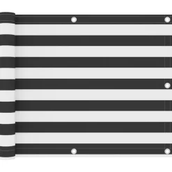 Pelouses & Jardins-vidaXL Écran de balcon 75x300 cm Tissu Oxford Anthracite et blanc