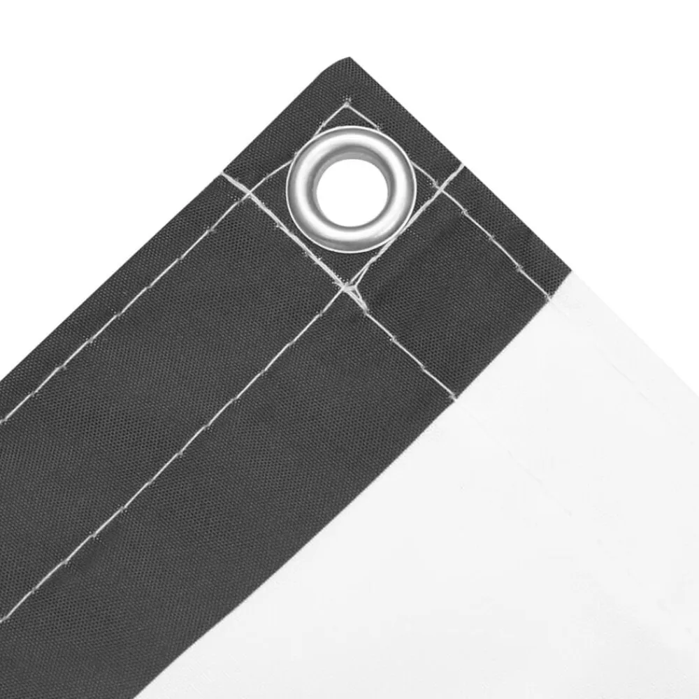 Pelouses & Jardins-vidaXL Écran de balcon 75x300 cm Tissu Oxford Anthracite et blanc