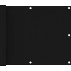 Pelouses & Jardins-vidaXL Écran de balcon 75x300 cm Tissu Oxford Noir