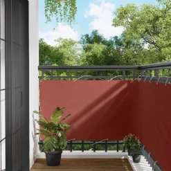 Pelouses & Jardins-vidaXL Écran de balcon 100 x 400 cm Tissu Oxford Terre cuite
