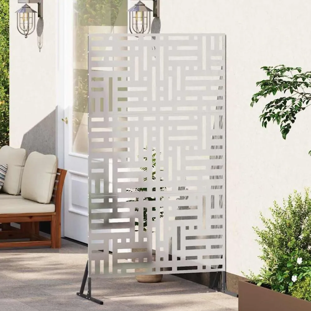 Clôtures & Barrières-vidaXL Écran de confidentialité Gris 100 x 50 x 180 cm Acier Acier inoxydable