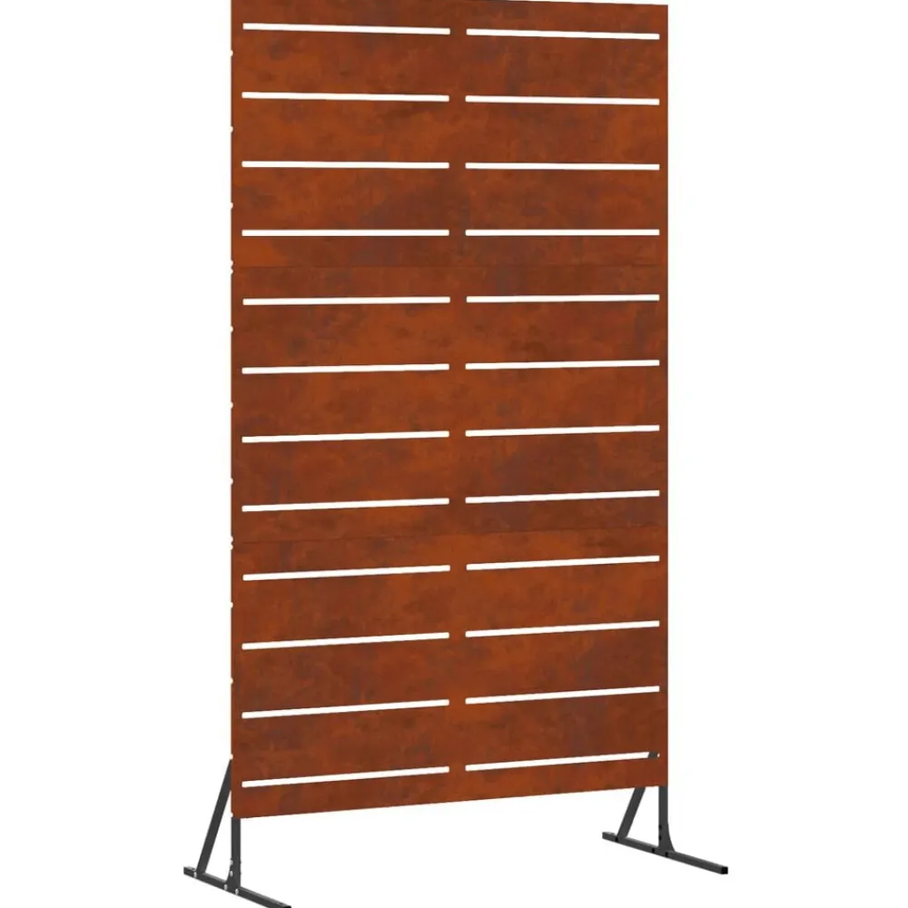 Clôtures & Barrières-vidaXL Écran de confidentialité Gris 100 x 50 x 180 cm Acier patiné