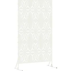 Clôtures & Barrières-vidaXL Écran de confidentialité 100 x 50 x 180 cm Acier Blanc