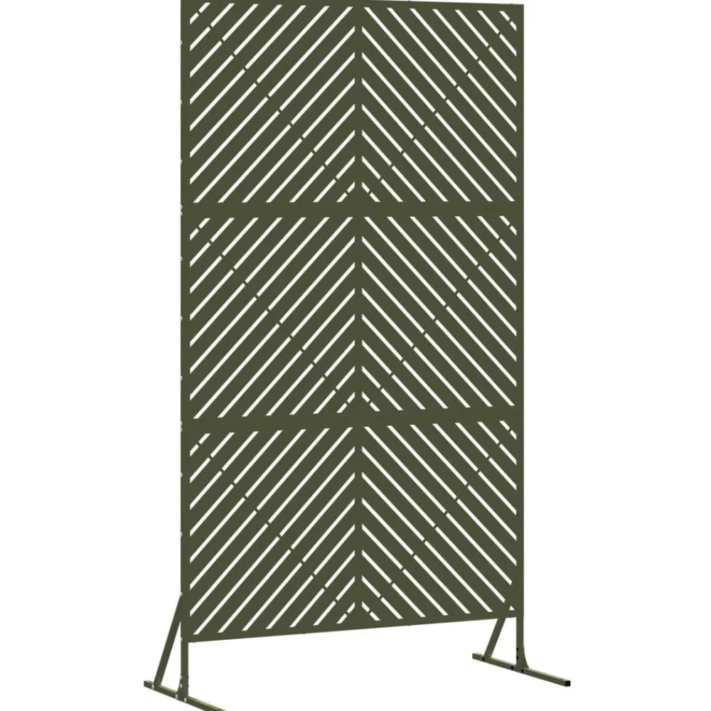 vidaXL Écran de confidentialité Olive 100 x 50 x 180 cm Acier
