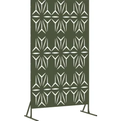 Clôtures & Barrières-vidaXL Écran de confidentialité Olive 100 x 50 x 180 cm Acier Vert olive