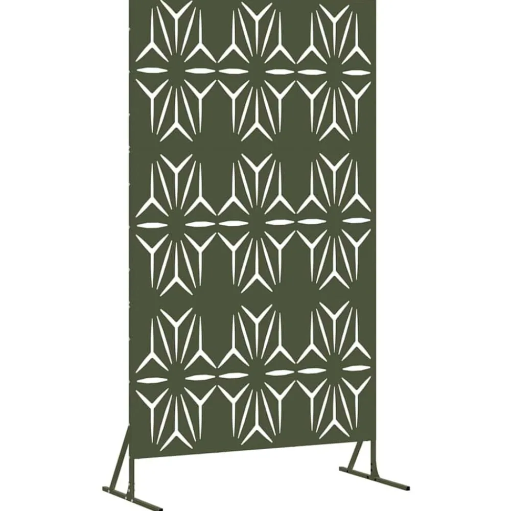 Clôtures & Barrières-vidaXL Écran de confidentialité Olive 100 x 50 x 180 cm Acier Vert olive