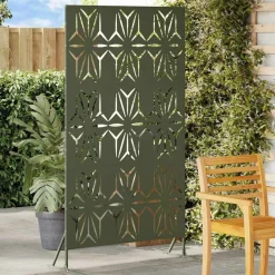 Clôtures & Barrières-vidaXL Écran de confidentialité Olive 100 x 50 x 180 cm Acier Vert olive