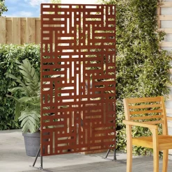 Clôtures & Barrières-vidaXL Écran de confidentialité Gris 100 x 50 x 180 cm Acier patiné
