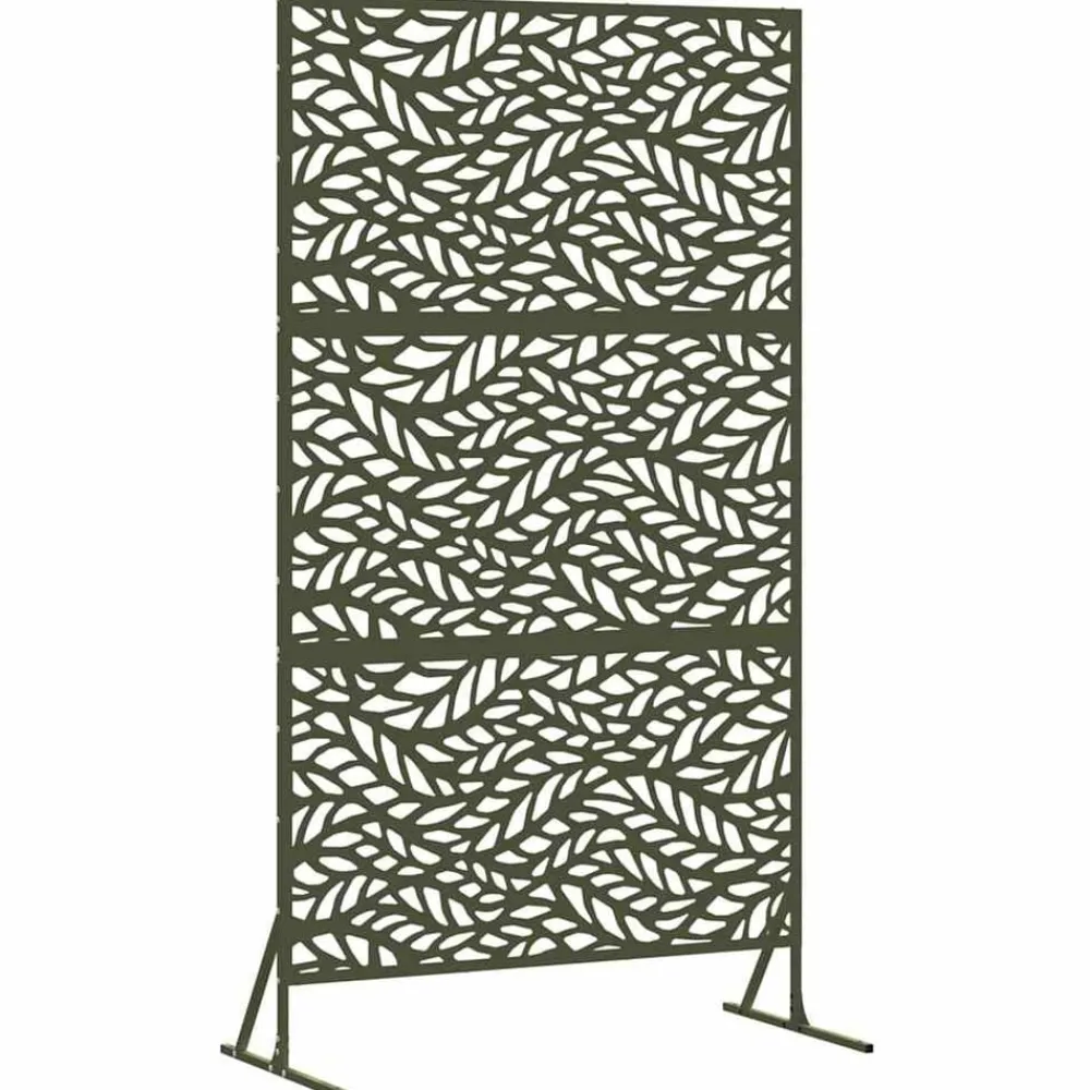 Clôtures & Barrières-vidaXL Écran de confidentialité Olive 100 x 50 x 180 cm Acier Vert olive