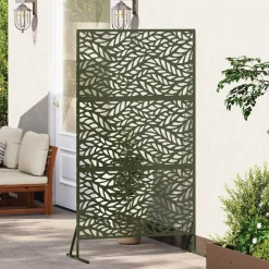 Clôtures & Barrières-vidaXL Écran de confidentialité Olive 100 x 50 x 180 cm Acier Vert olive