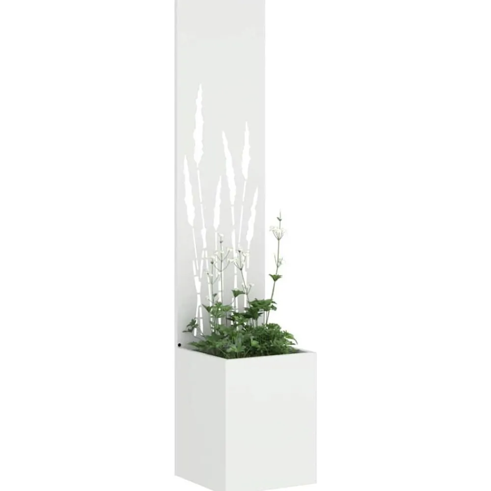 Décorations-vidaXL Écran de confidentialité de jardin Fretwork 32 x 150 cm Blanc