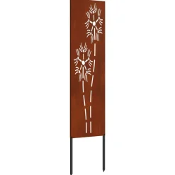 vidaXL Écran de confidentialité de jardin Fretwork Rouillé 32 x 140 cm