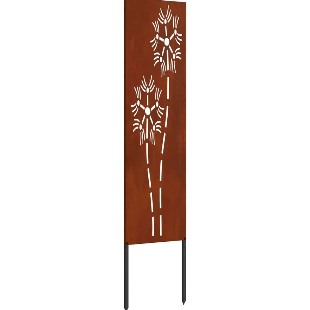vidaXL Écran de confidentialité de jardin Fretwork Rouillé 32 x 140 cm