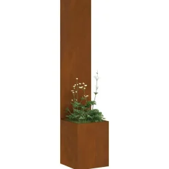 Décorations-vidaXL Écran de confidentialité de jardin Fretwork Rouillé 32 x 150 cm Acier patiné
