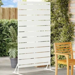 Clôtures & Barrières-vidaXL Écran de confidentialité 100 x 50 x 180 cm Acier Blanc